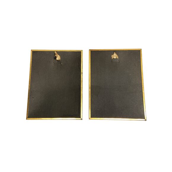 Vintage 1940's Reverse Painted Convex Glass Wall Hangings Man Woman Victorian - Picture 6 of 8